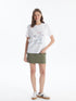 LC Waikiki Crew Neck Printed Short Sleeve Women's T-shirt